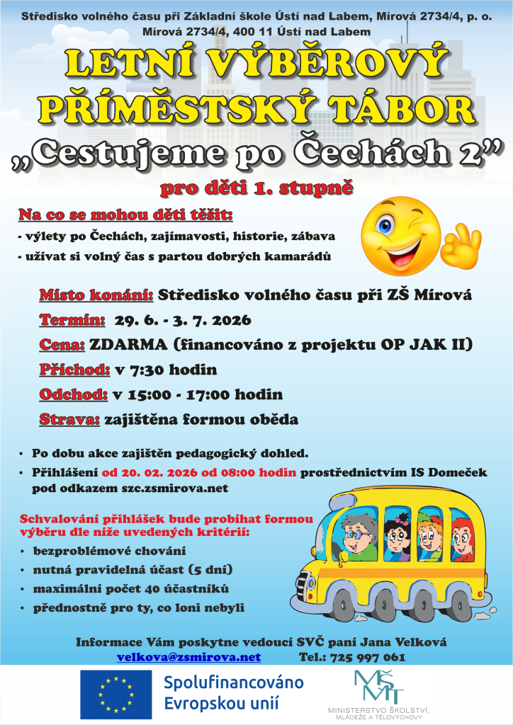 Letní výběrový příměstský tábor 